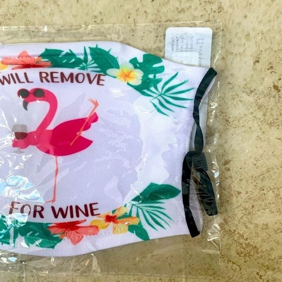 2/$15 Will Remove For Wine | Adjustable Face Mask - Picture 3 of 3